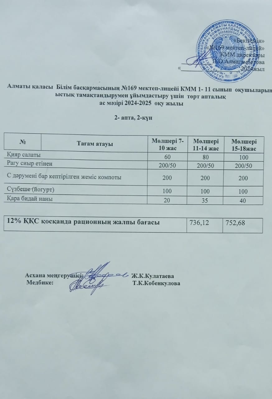 Ас мәзірі 10.09.2024 жыл