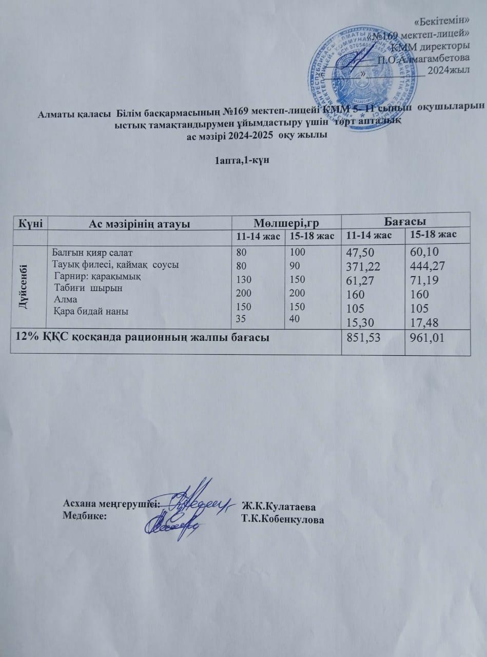 Ас мәзірі 30.09.2024