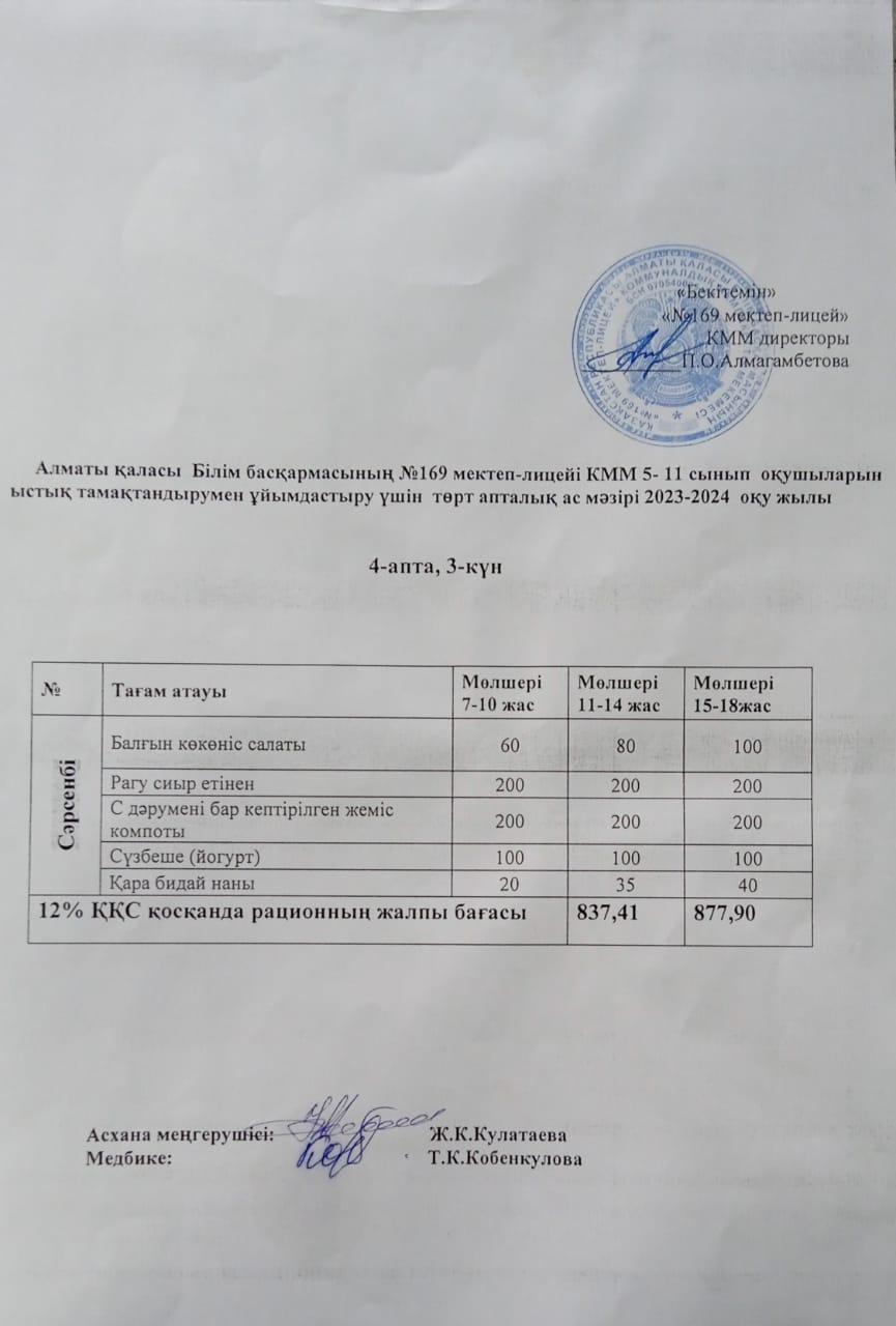 Ас мәзірі 27.11.2024ж