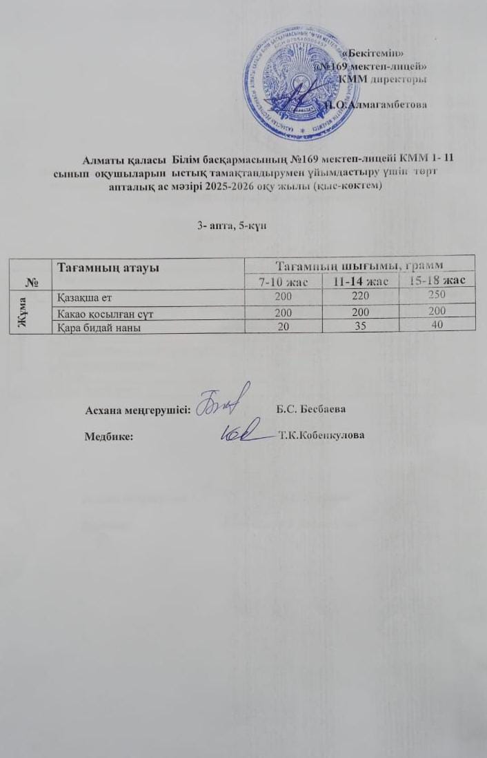 Ас Мәзірі 19.12.2025